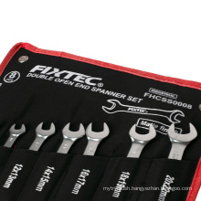 FIXTEC CRV 6-22mm 8PCS Double Open End Wrench Spanner Set Combination